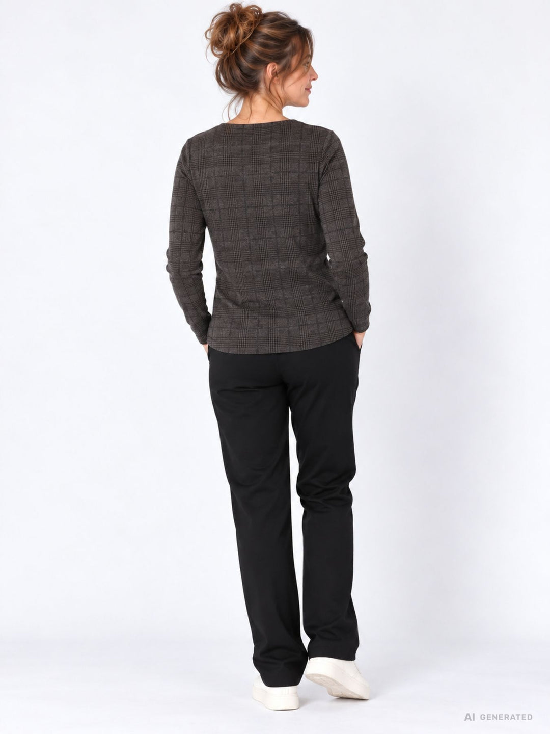 Leichtsweat Damen Pepita Muster