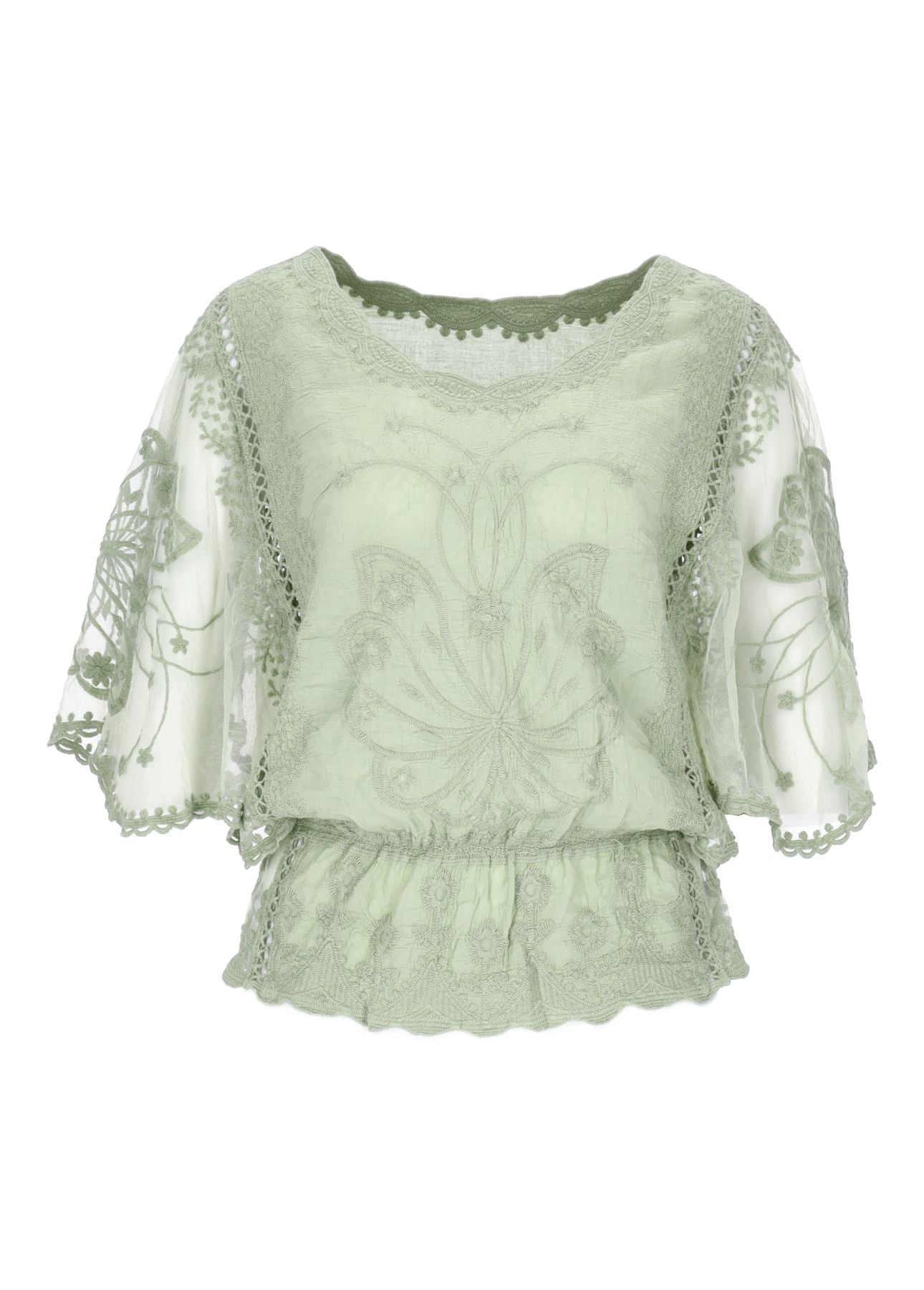 Damen T-Shirt Spitze