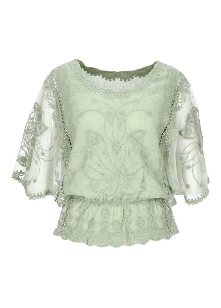 Damen T-Shirt Spitze Splash of Color