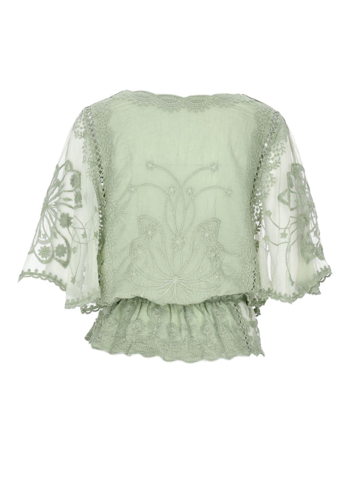 Damen T-Shirt Spitze Splash of Color