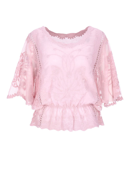 Damen T-Shirt Spitze