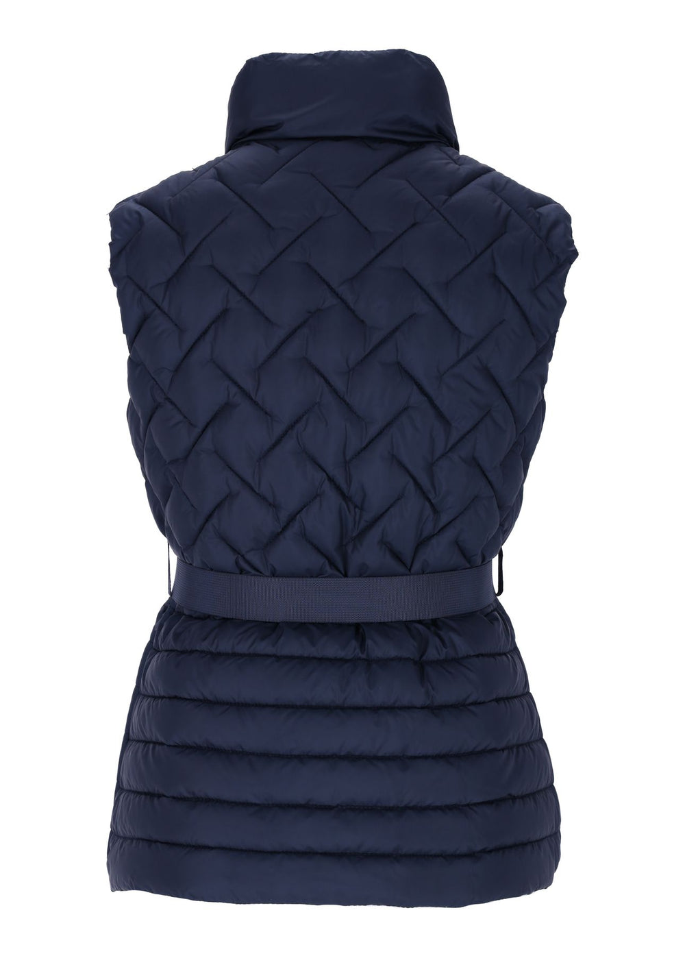 Damen Steppweste mit Gürtel – Navy