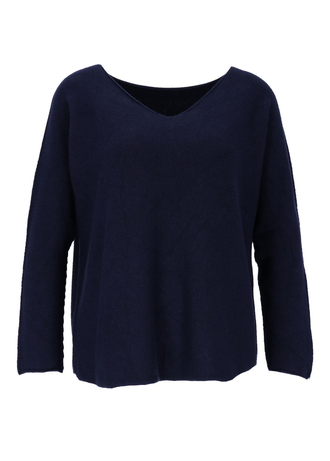 Damen Strickpullover V-Ausschnitt Navy