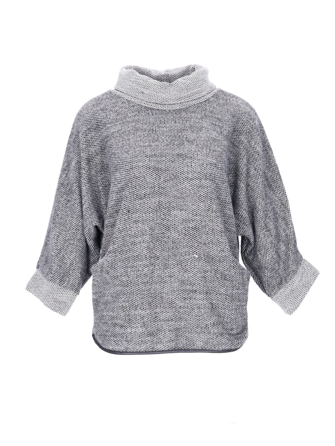 Damen Shirt mit Rollkragen in Hellgrau