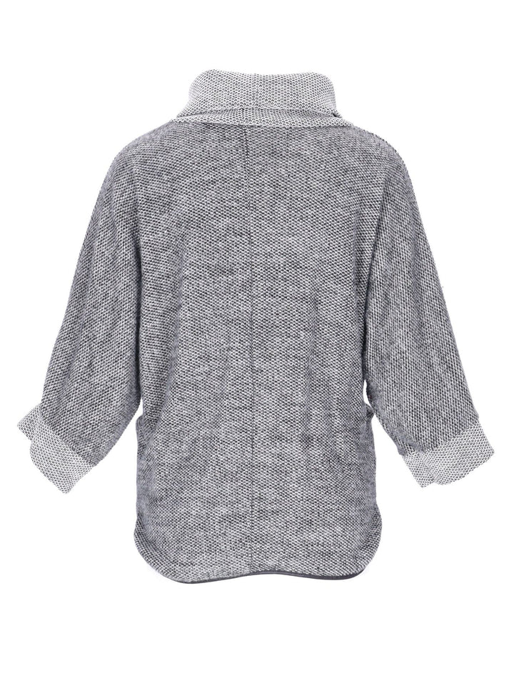 Damen Shirt mit Rollkragen in Hellgrau
