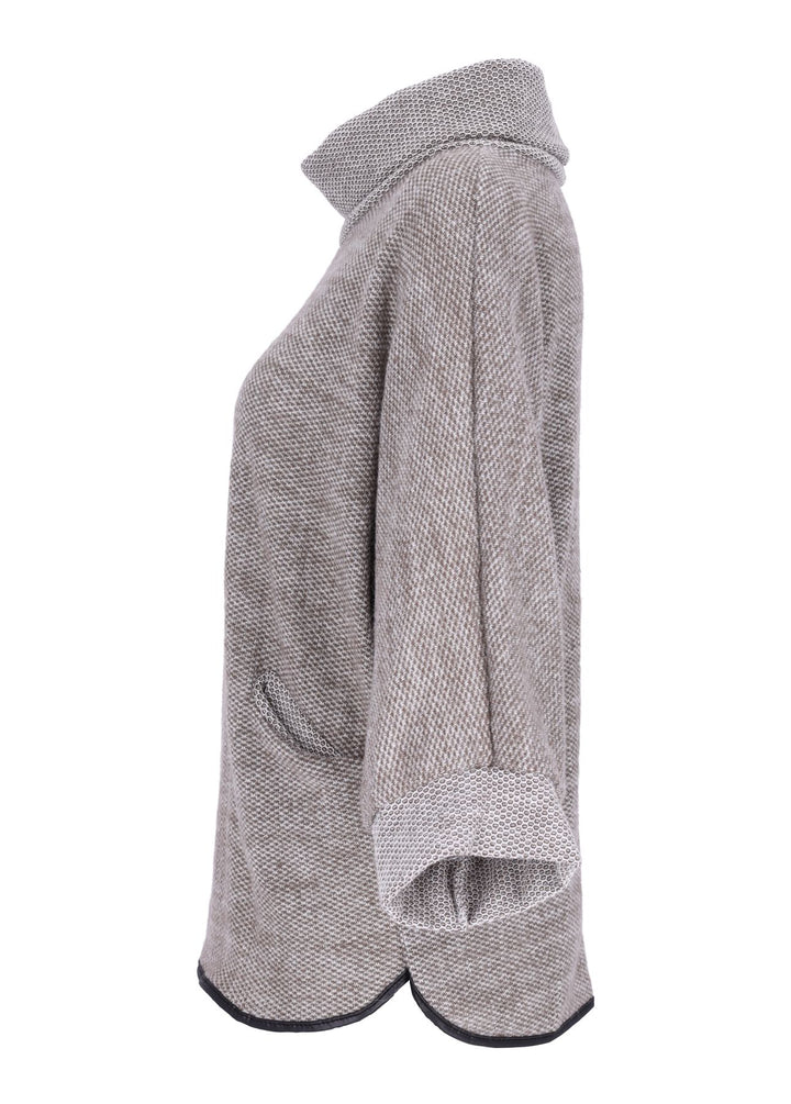 Damen Shirt mit Rollkragen in beige