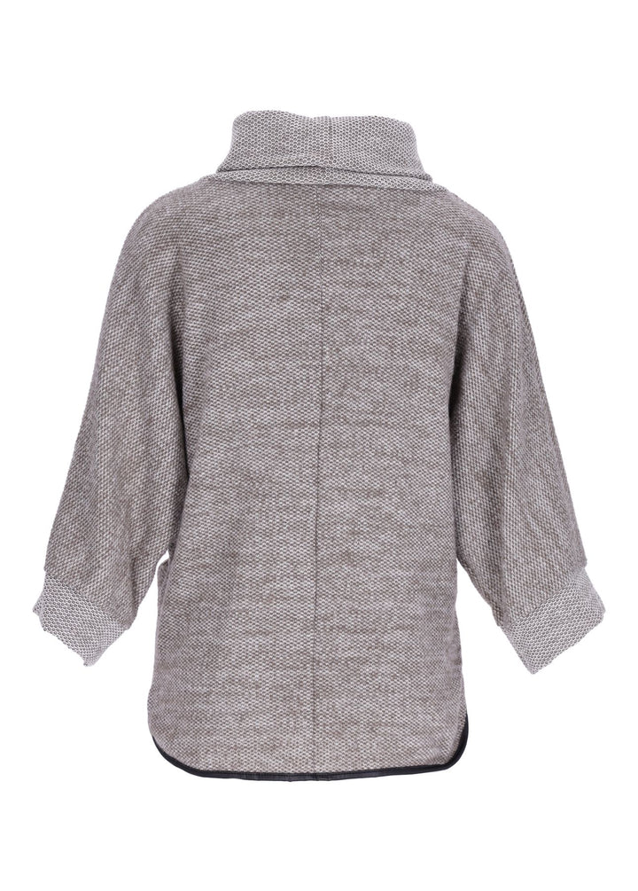 Beiges Damen Sweatshirt im Double-Layer-Look – modern & bequem