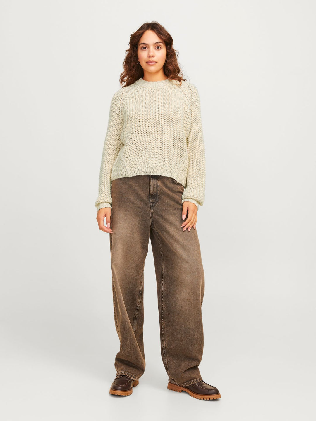 Damen JXKELLY CHUNKY CREW NECK KNIT SN