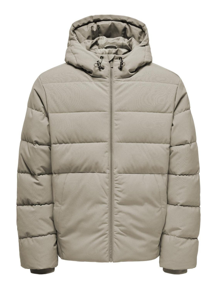 Beige Herren Steppjacke