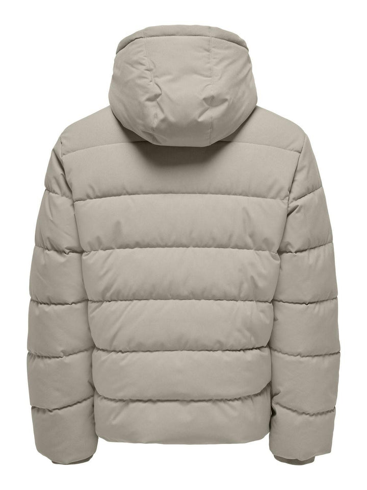 Beige Herren Steppjacke