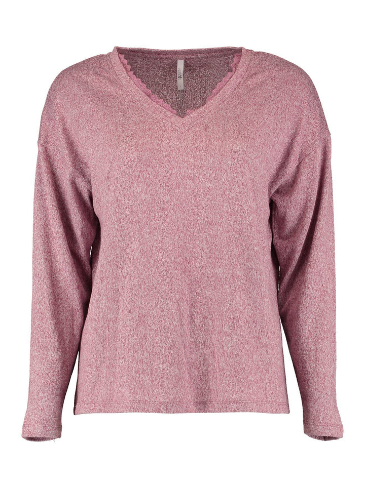 Hailys Damen Shirt mit V-Ausschnitt