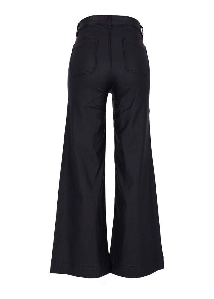 Jeans Damen coated wide leg