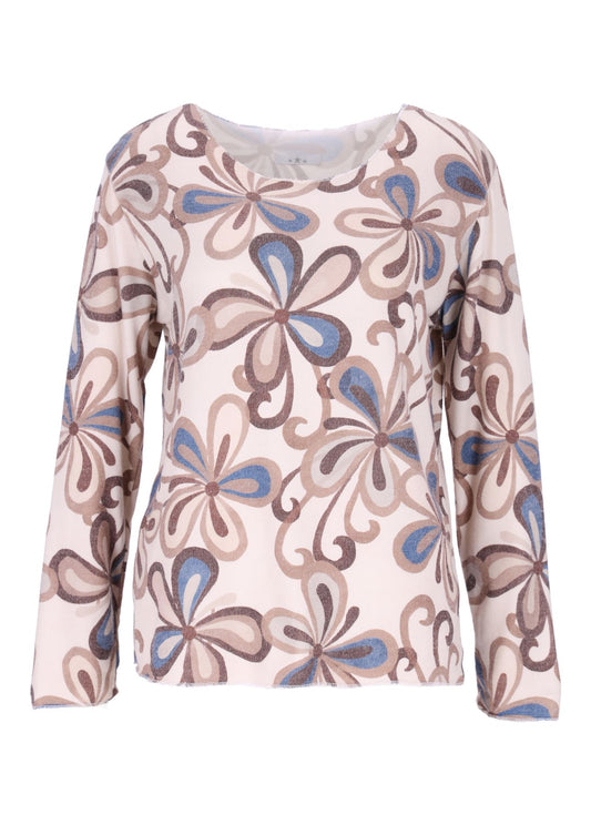 Damen Shirt Print Blüte