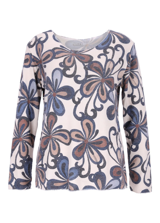 Damen Shirt Print Blüte