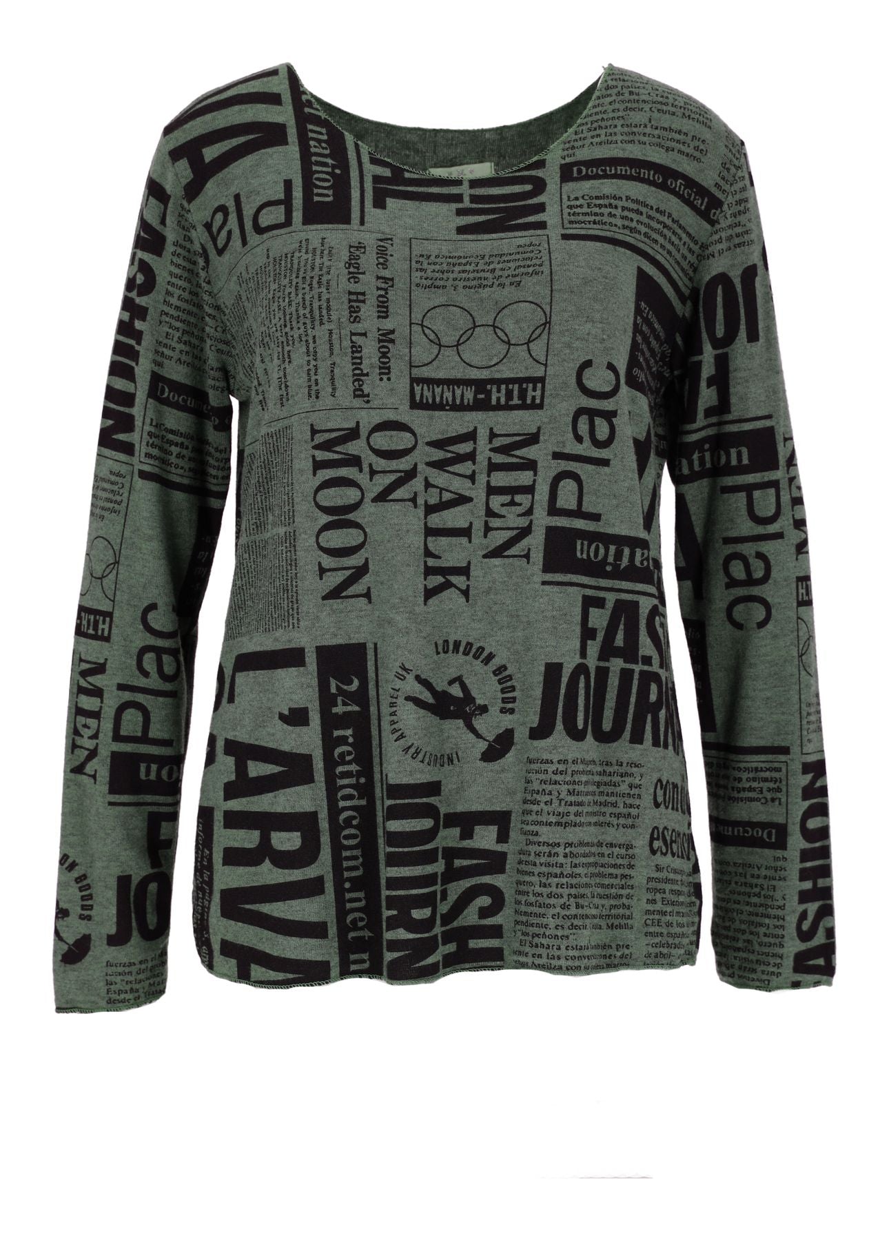 Damen Shirt Print Zeitung