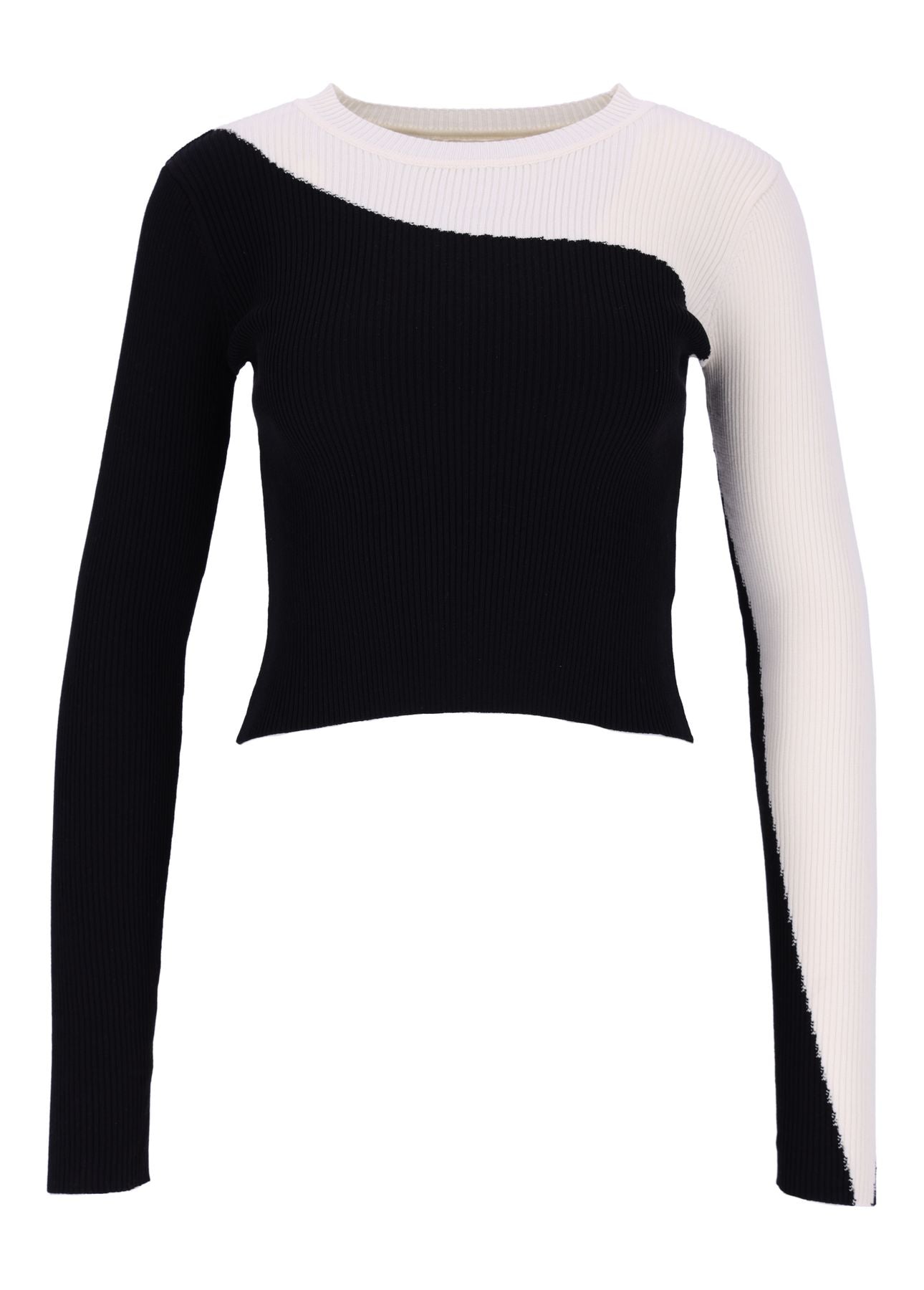 Damen Strickpullover Zweifarbig