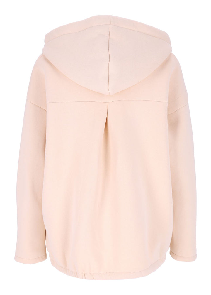 Damen Sweatjacke mit Leo-Details – Beige