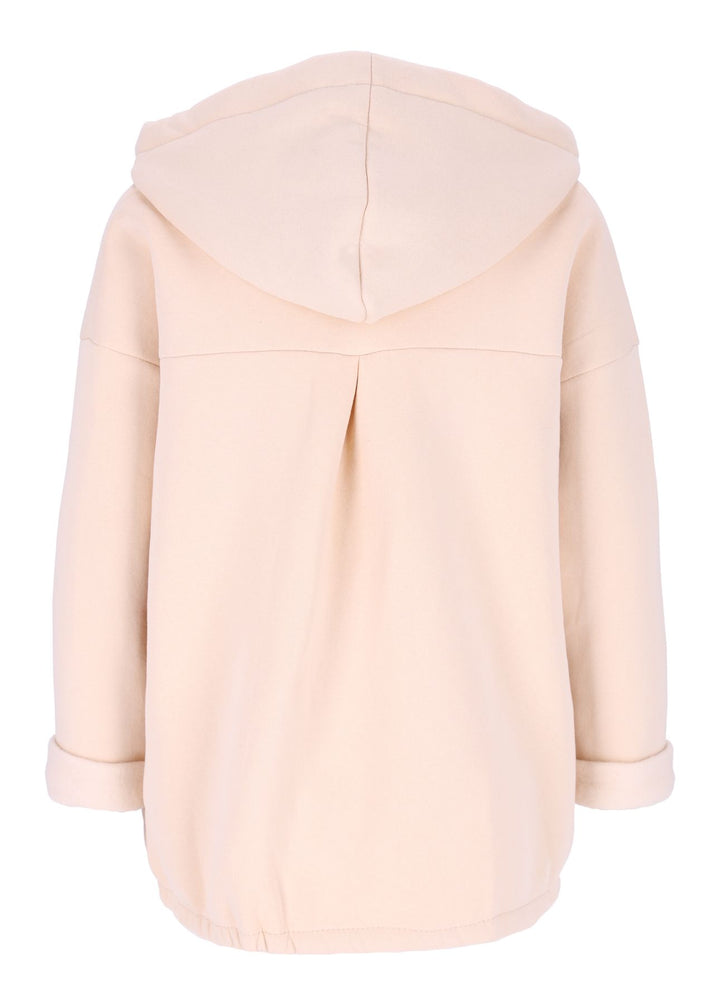 Damen Sweatjacke mit Leo-Details – Beige