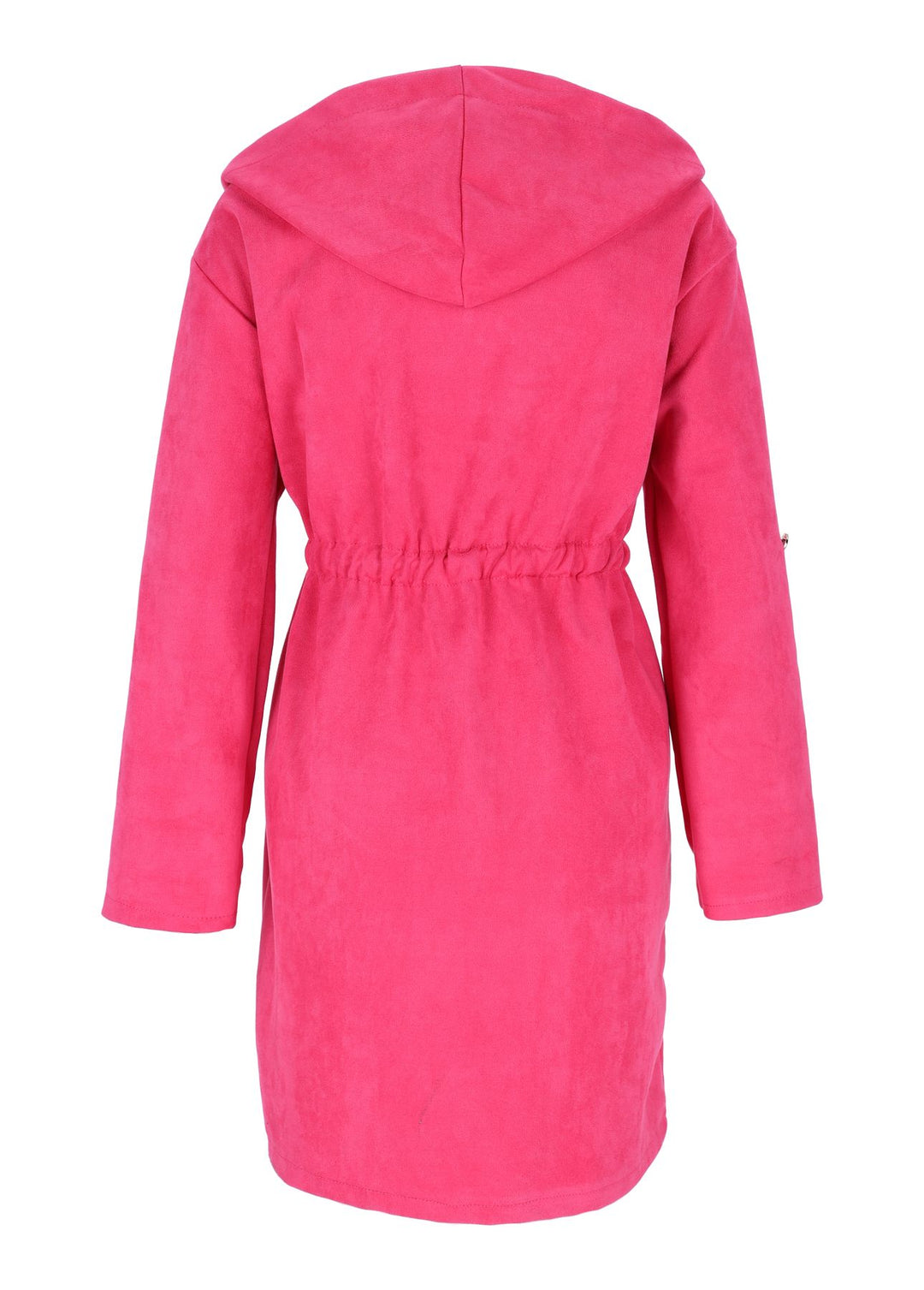 Velour Jacke Kapuze Lang