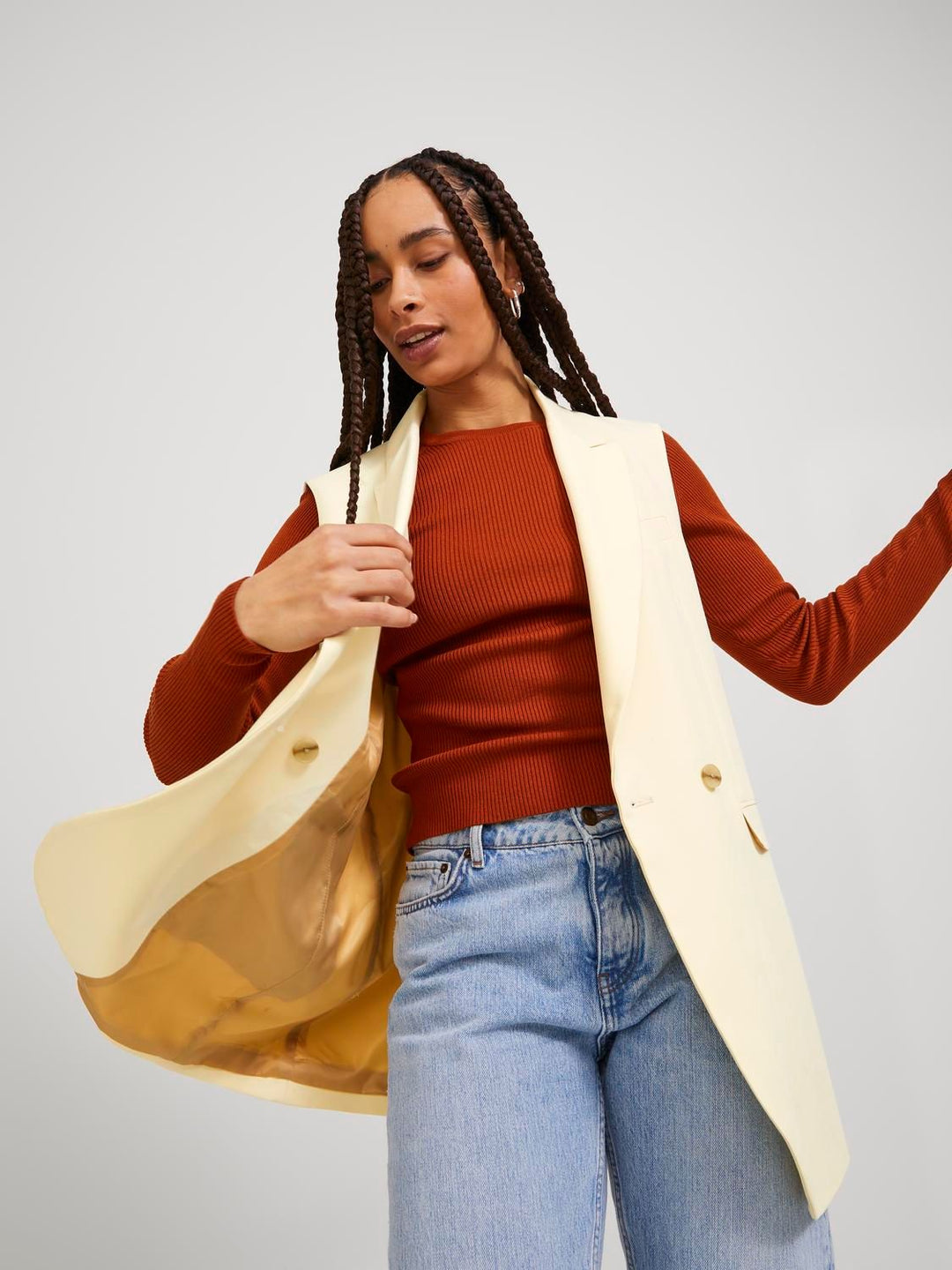 Damen JXMARY SL BLAZER PNT NOOS