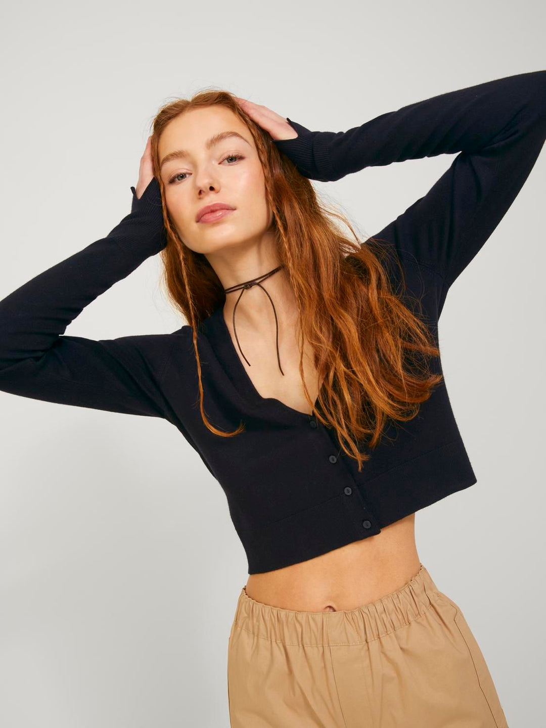 Damen JXISABEL SOFT CROP CARDIGAN KNIT