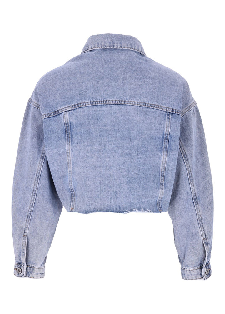 Splash of Color Cropped Jeansjacke