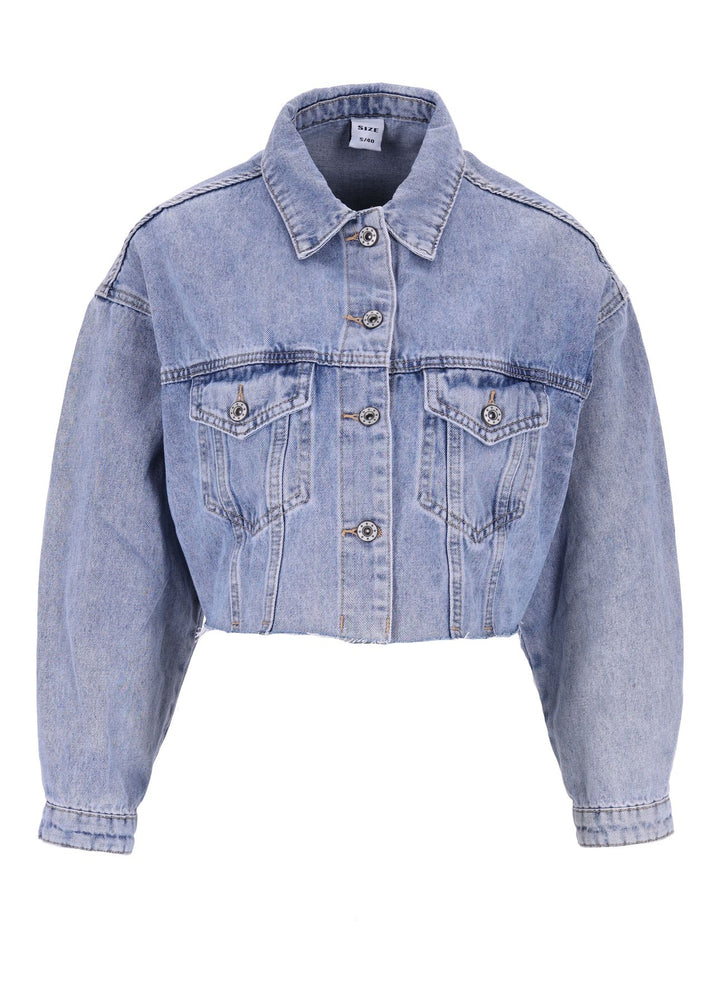 Splash of Color Cropped Jeansjacke