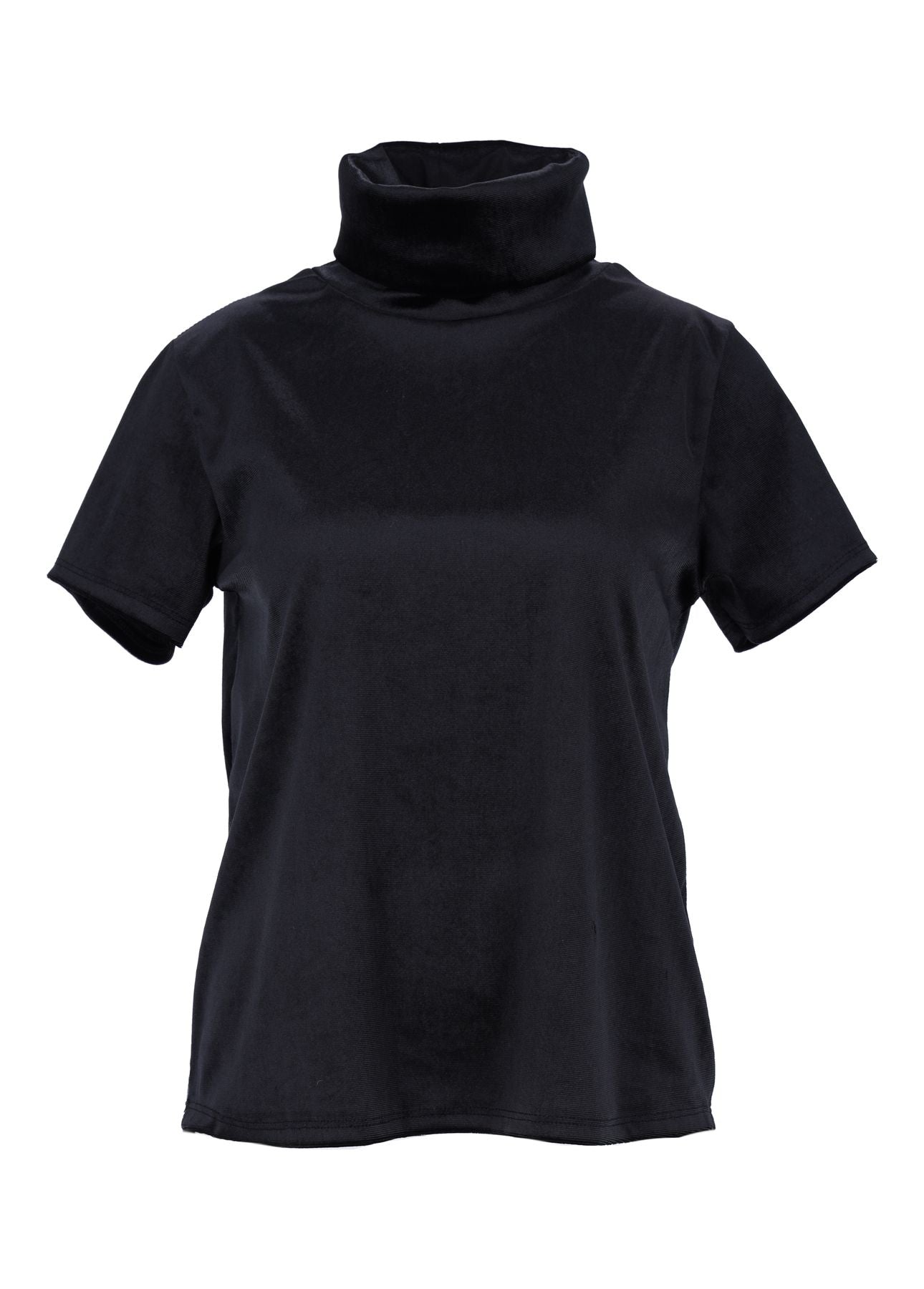 Damen T-Shirt Samt Rollkragen