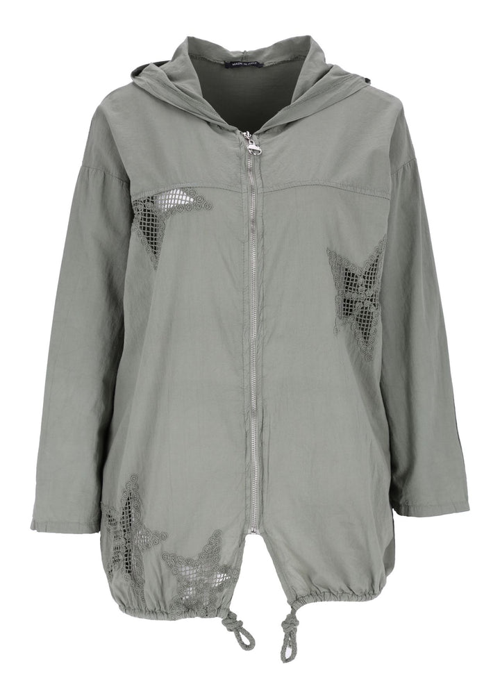 Damen Shirtjacke mit Kapuze