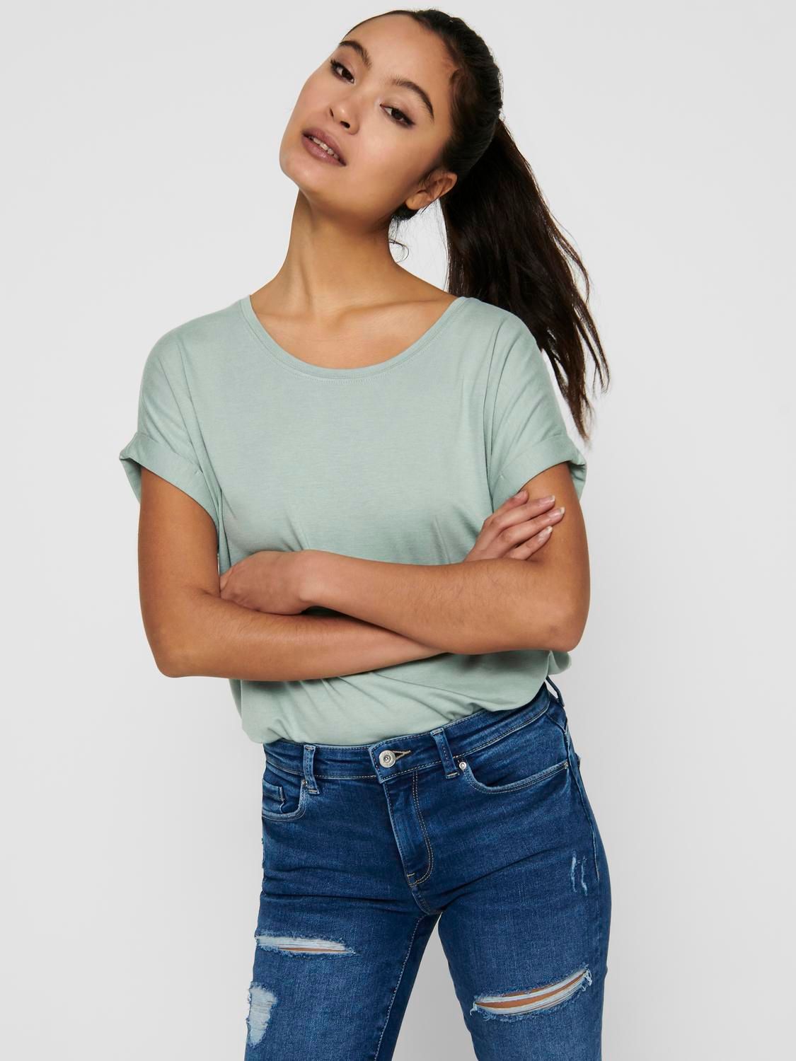 Damen ONLMOSTER O-NECK TOP