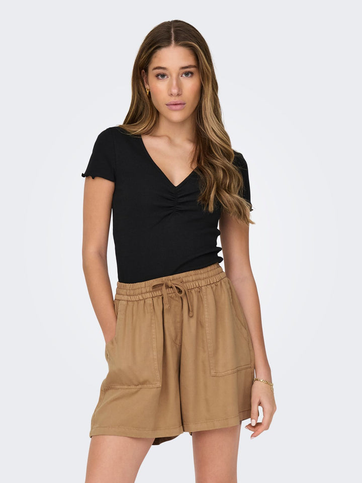 Damen ONLBETTY S/S V-NECK TOP