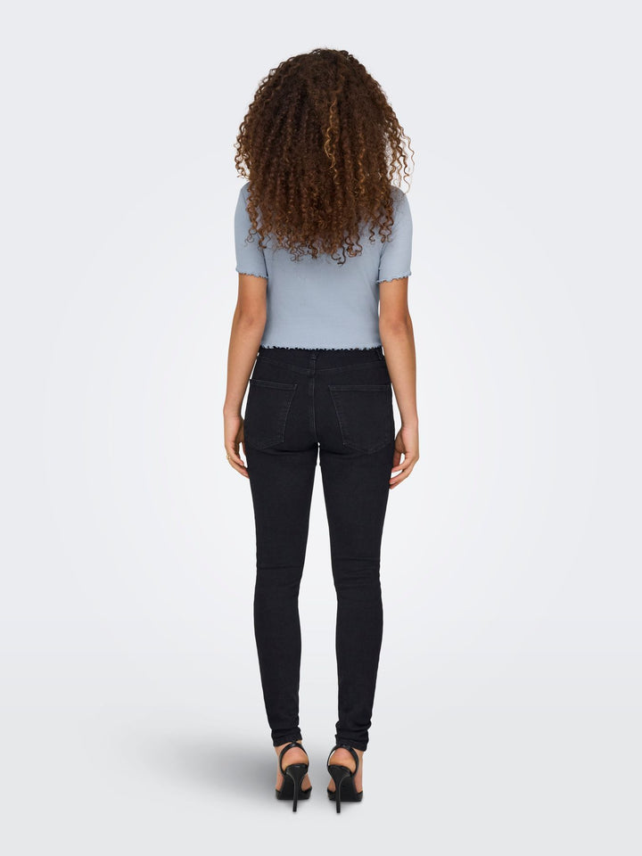 Damen ONLBETTY S/S V-NECK TOP Soft Chambray