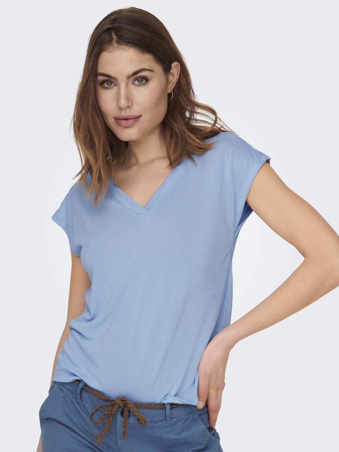 Damen ONLFREE LIFE S/S MOD.V-NECK TOP