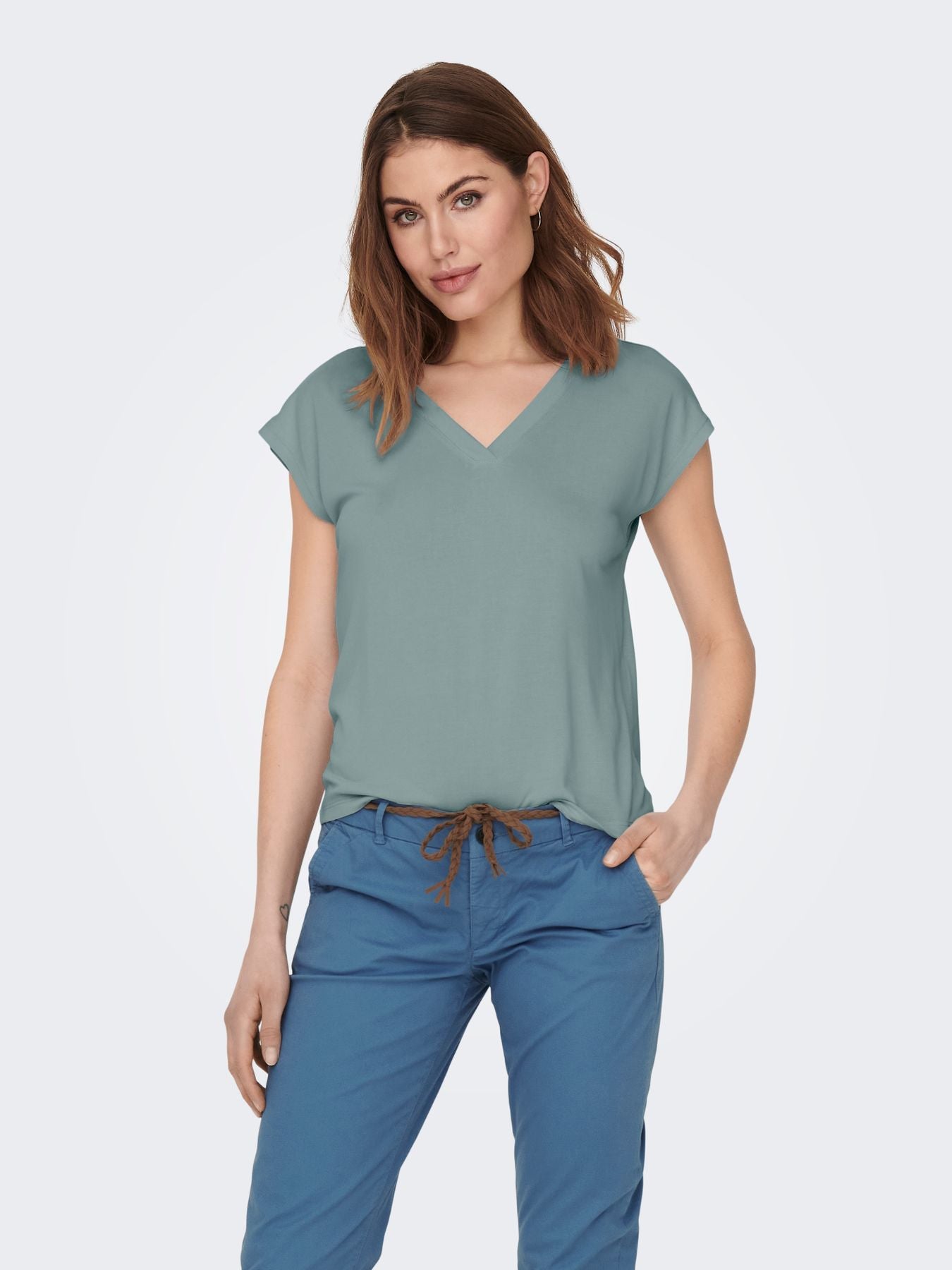 Damen ONLFREE LIFE S/S MOD.V-NECK TOP