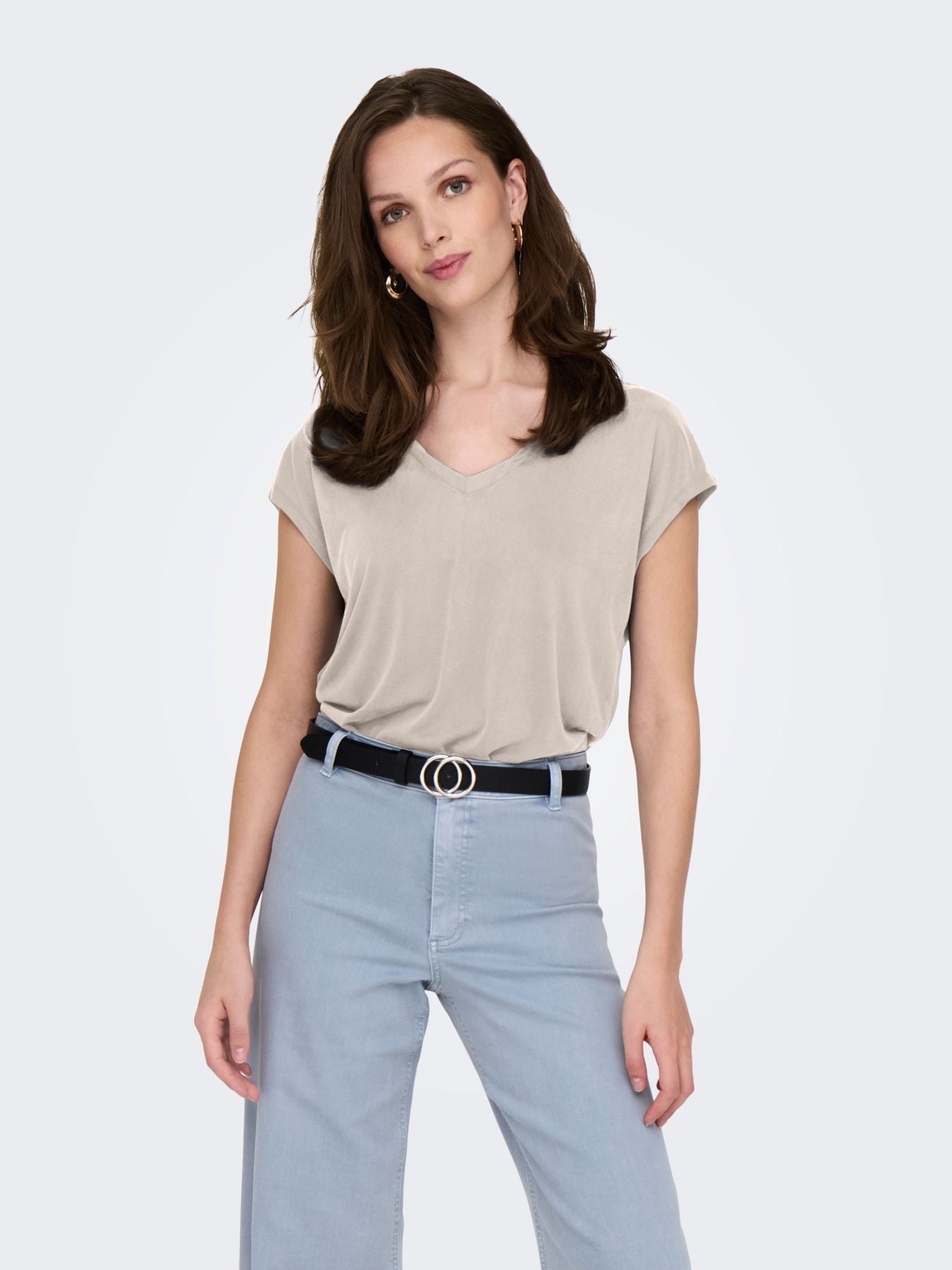 Damen ONLHANNAH S/S V-NECK TOP