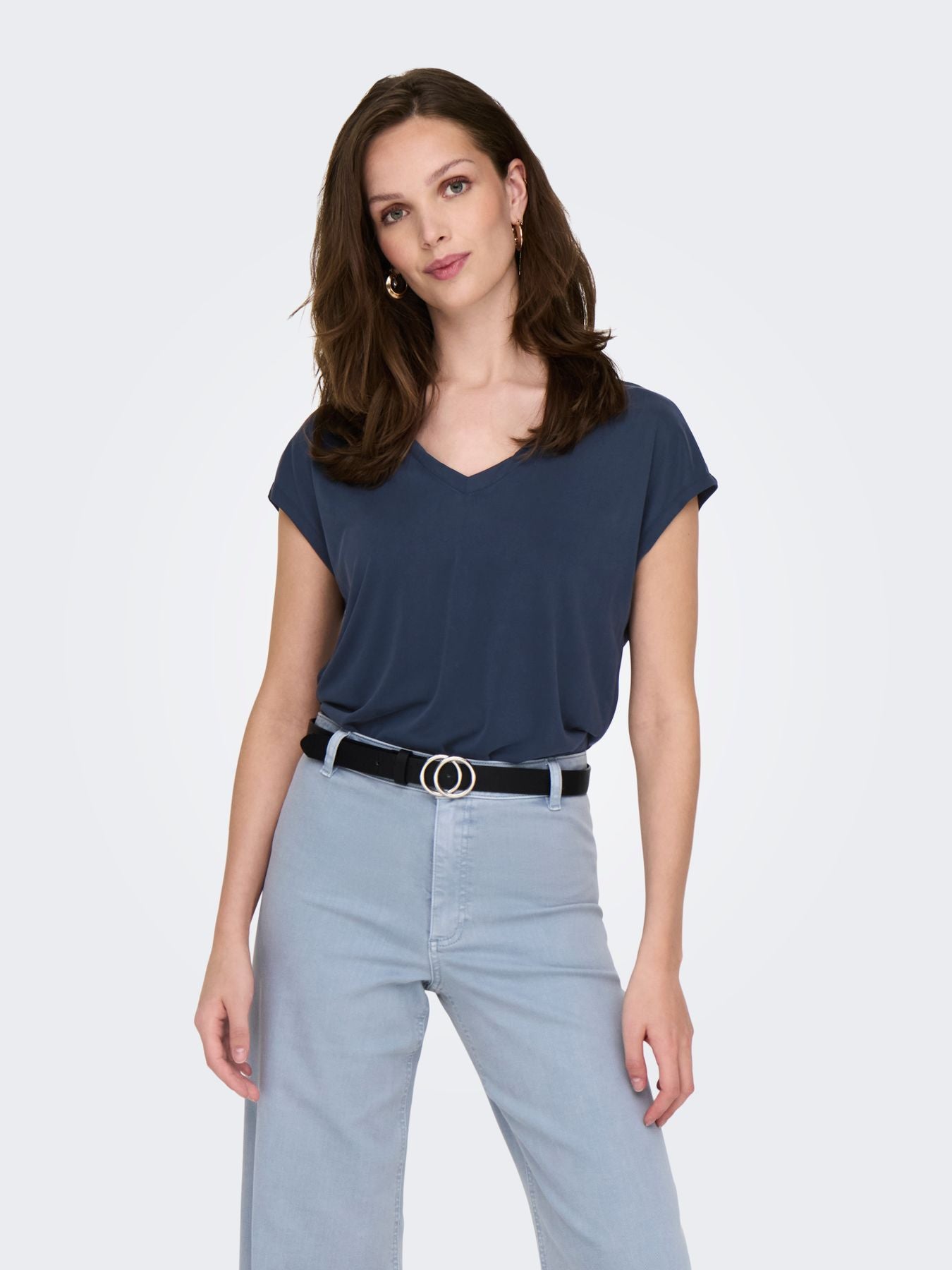 Damen ONLHANNAH S/S V-NECK TOP