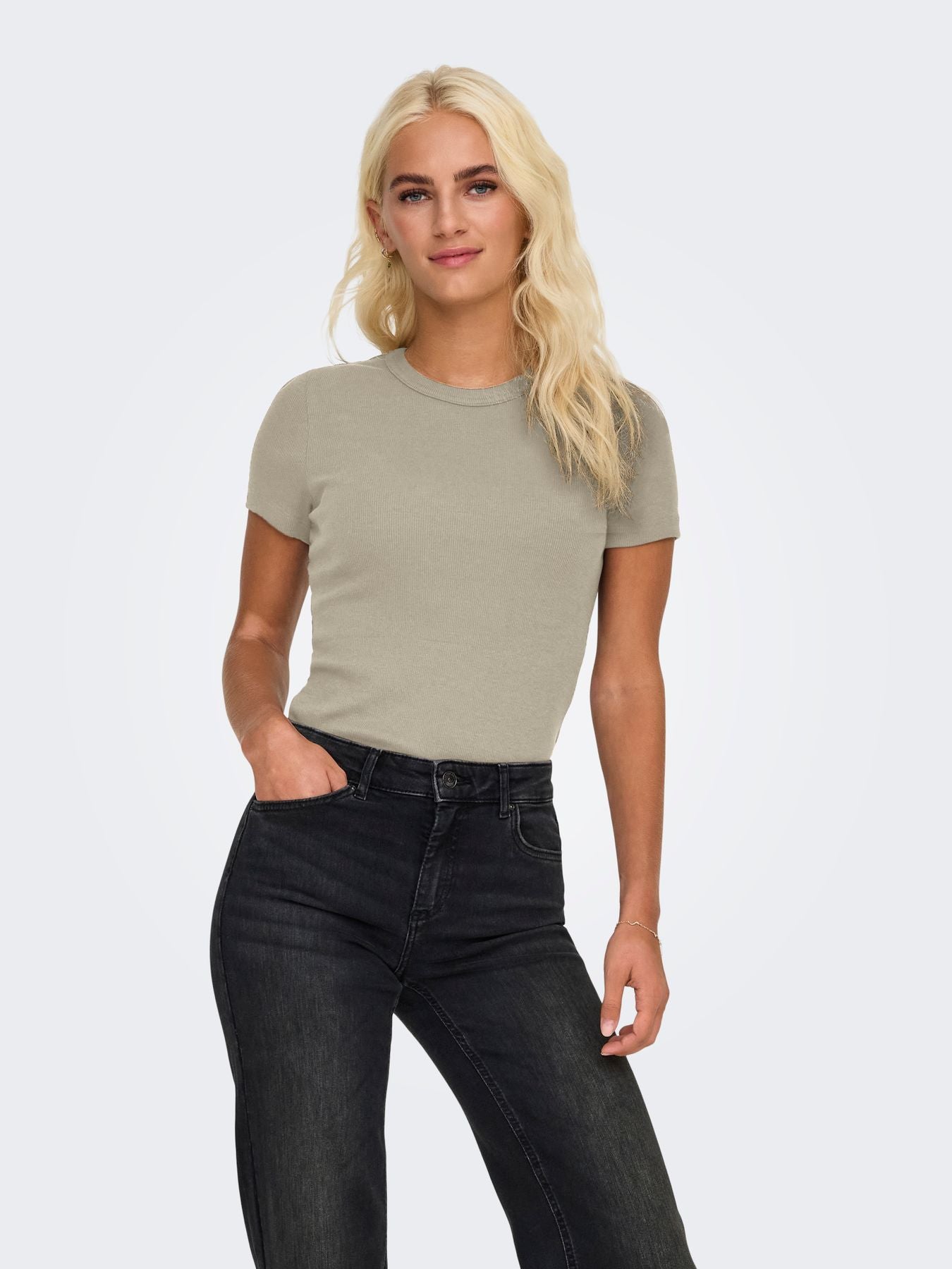 Damen ONLVAL S/S O-NECK TOP