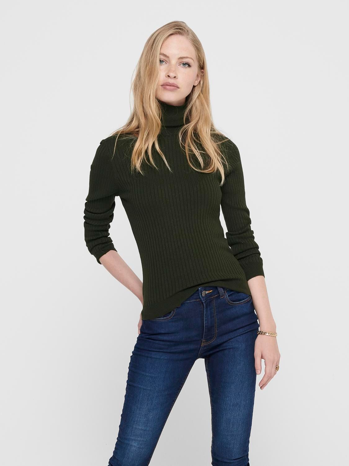 Damen ONLKAROL L/S ROLLNECK PULLOVER KNT