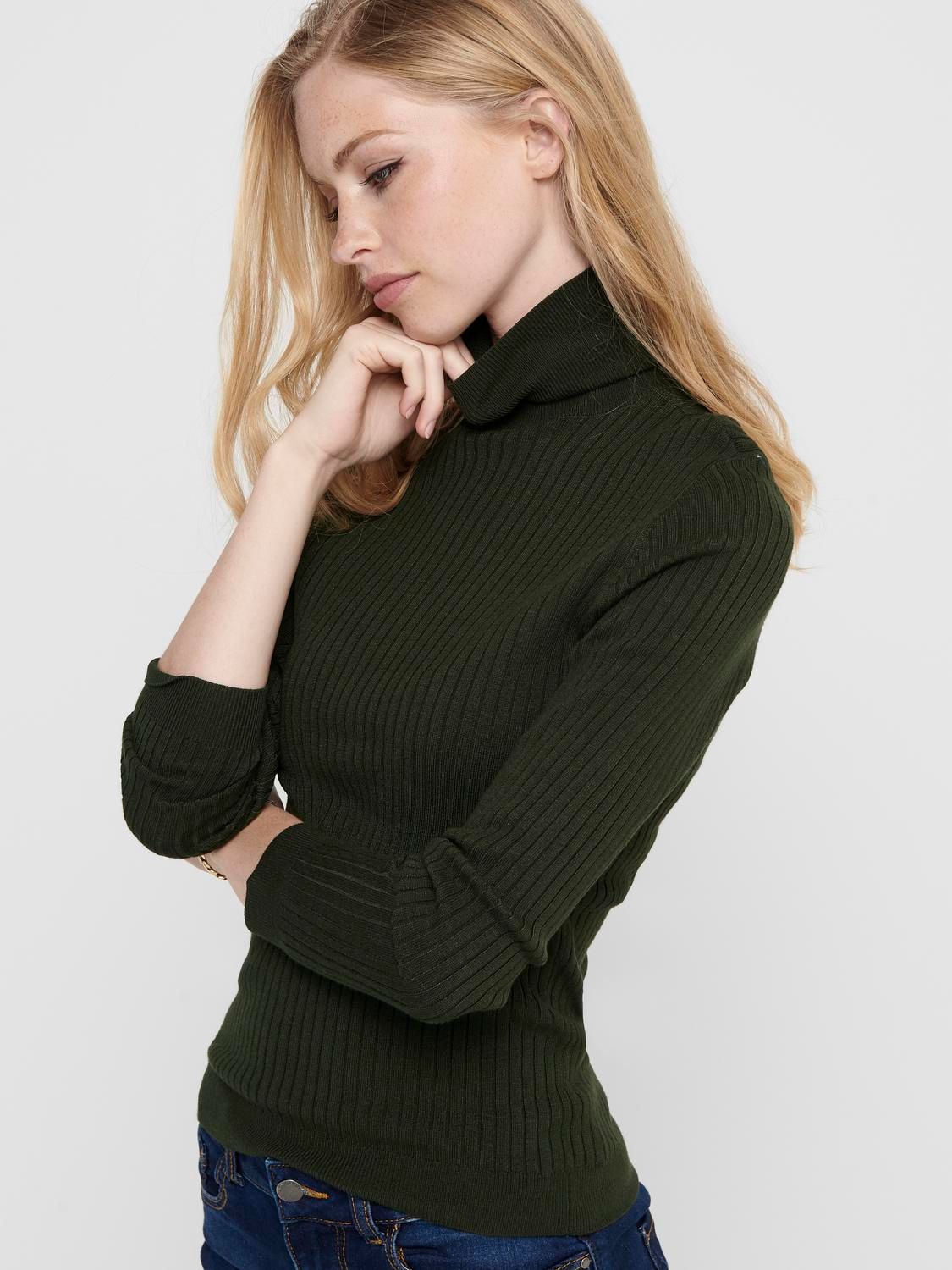 Damen ONLKAROL L/S ROLLNECK PULLOVER KNT