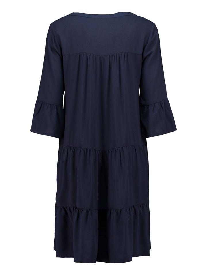 Hailys Viskose-Kleid mit V-Ausschnitt
