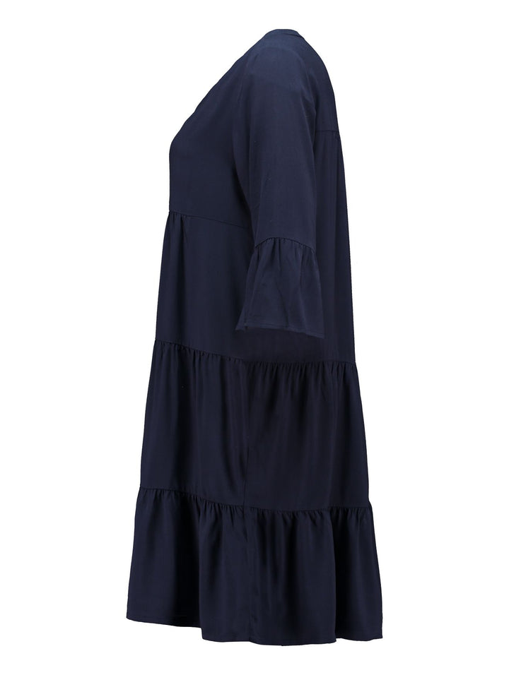 Hailys Viskose-Kleid mit V-Ausschnitt