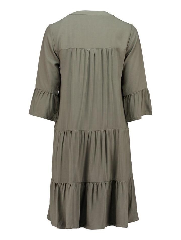 Hailys Viskose-Kleid mit V-Ausschnitt