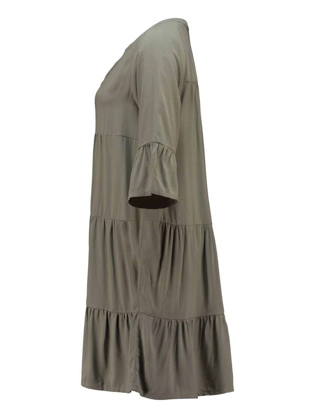 Hailys Viskose-Kleid mit V-Ausschnitt