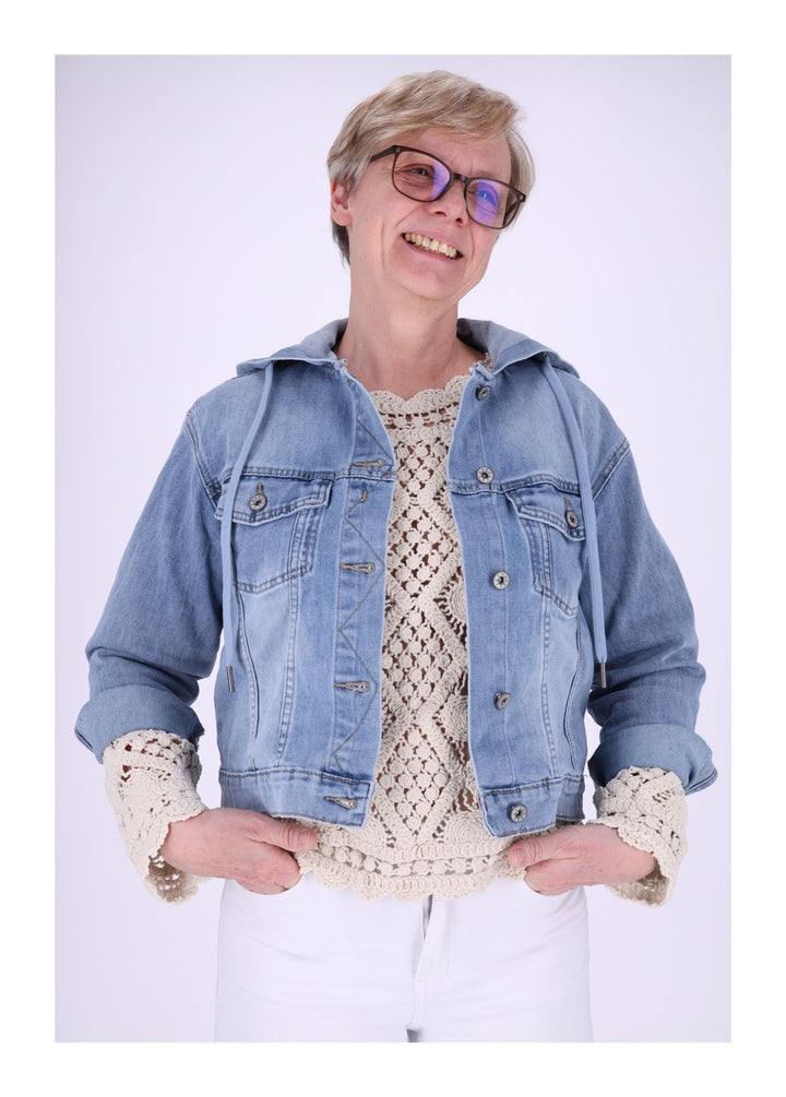 Damen Jeansjacke mit Kapuze