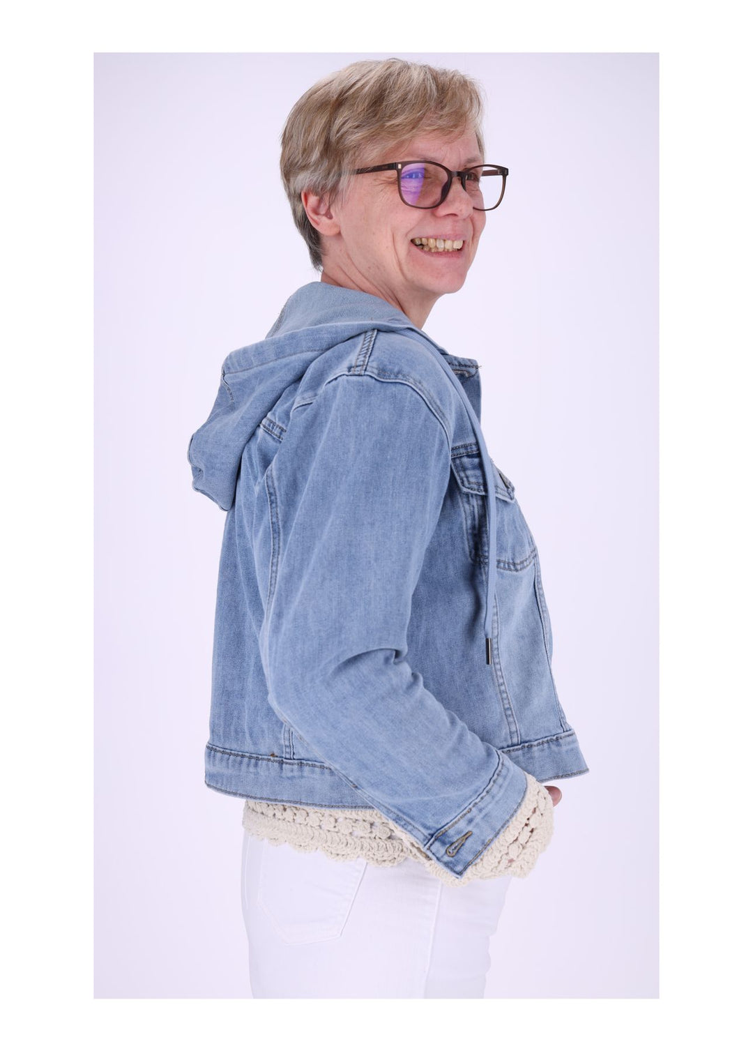 Damen Jeansjacke mit Kapuze