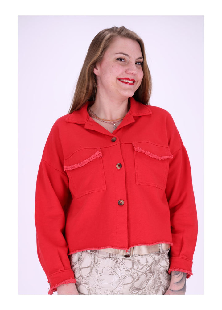 Damen Sweatjacke geknöpft