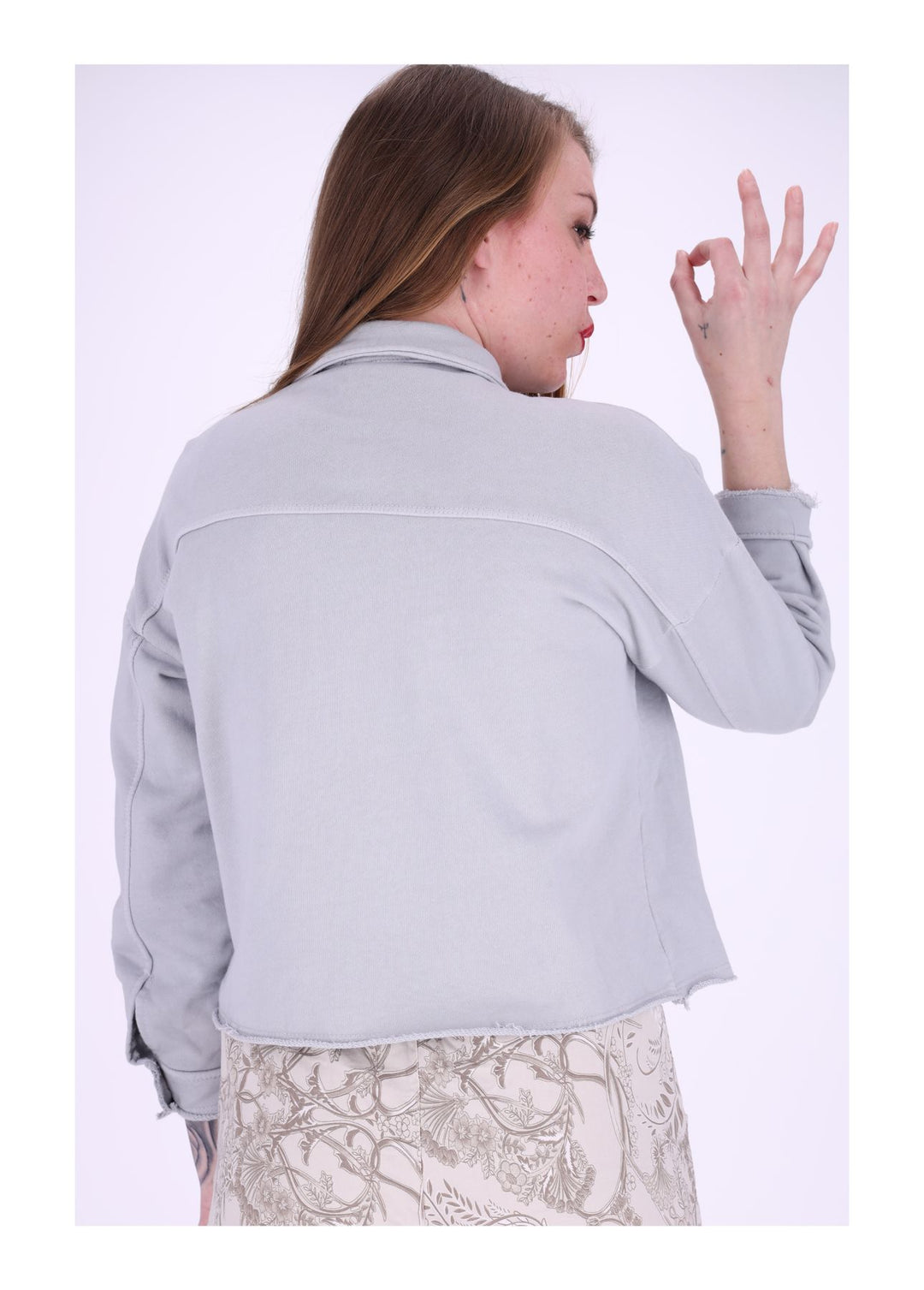 Damen Sweatjacke geknöpft