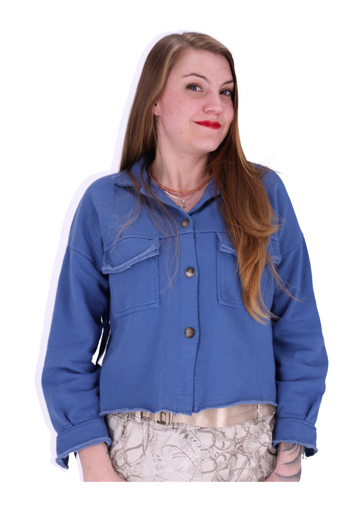 Damen Sweatjacke geknöpft