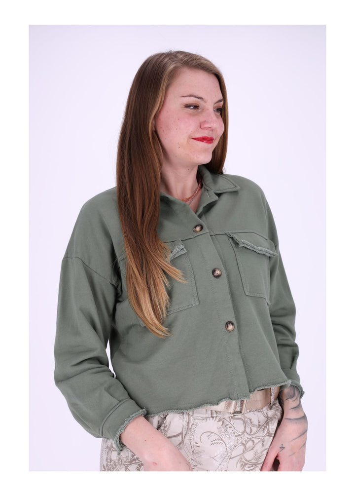 Damen Sweatjacke geknöpft