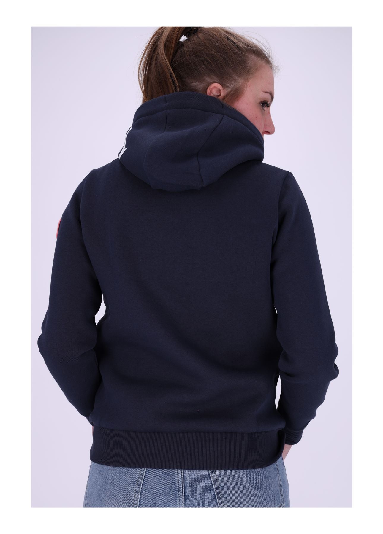 Damen DOB Sweat, langarm, Kapuze mit flac